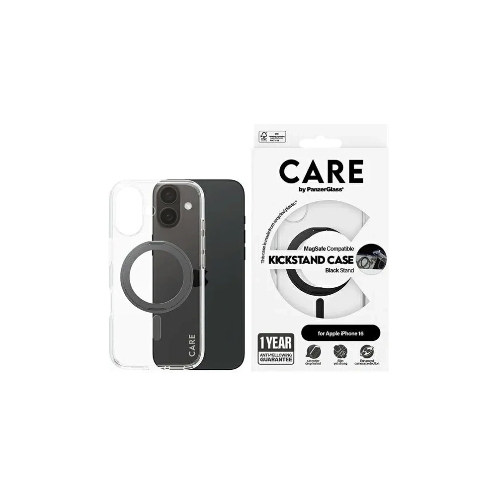 Wholesale CARE by PanzerGlass Feature Kickstand Case Apple iPhone 16 MagSafe black - PZG709 - {ean13} - Hurt