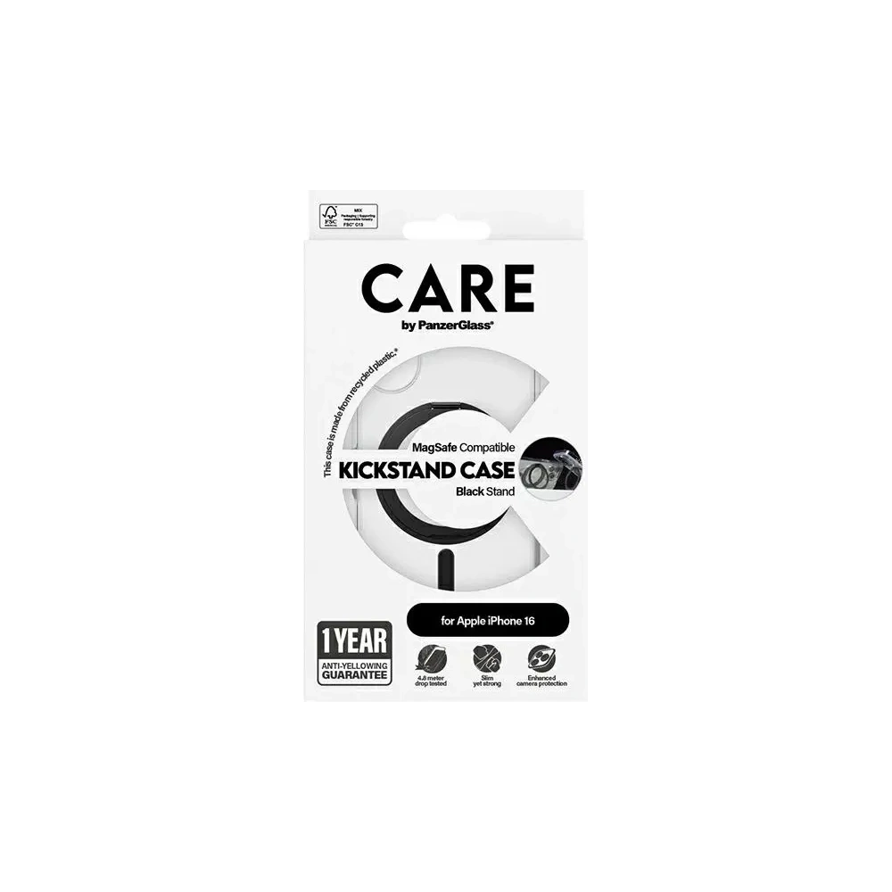 Wholesale CARE by PanzerGlass Feature Kickstand Case Apple iPhone 16 MagSafe black - PZG709 - {ean13} - Hurt