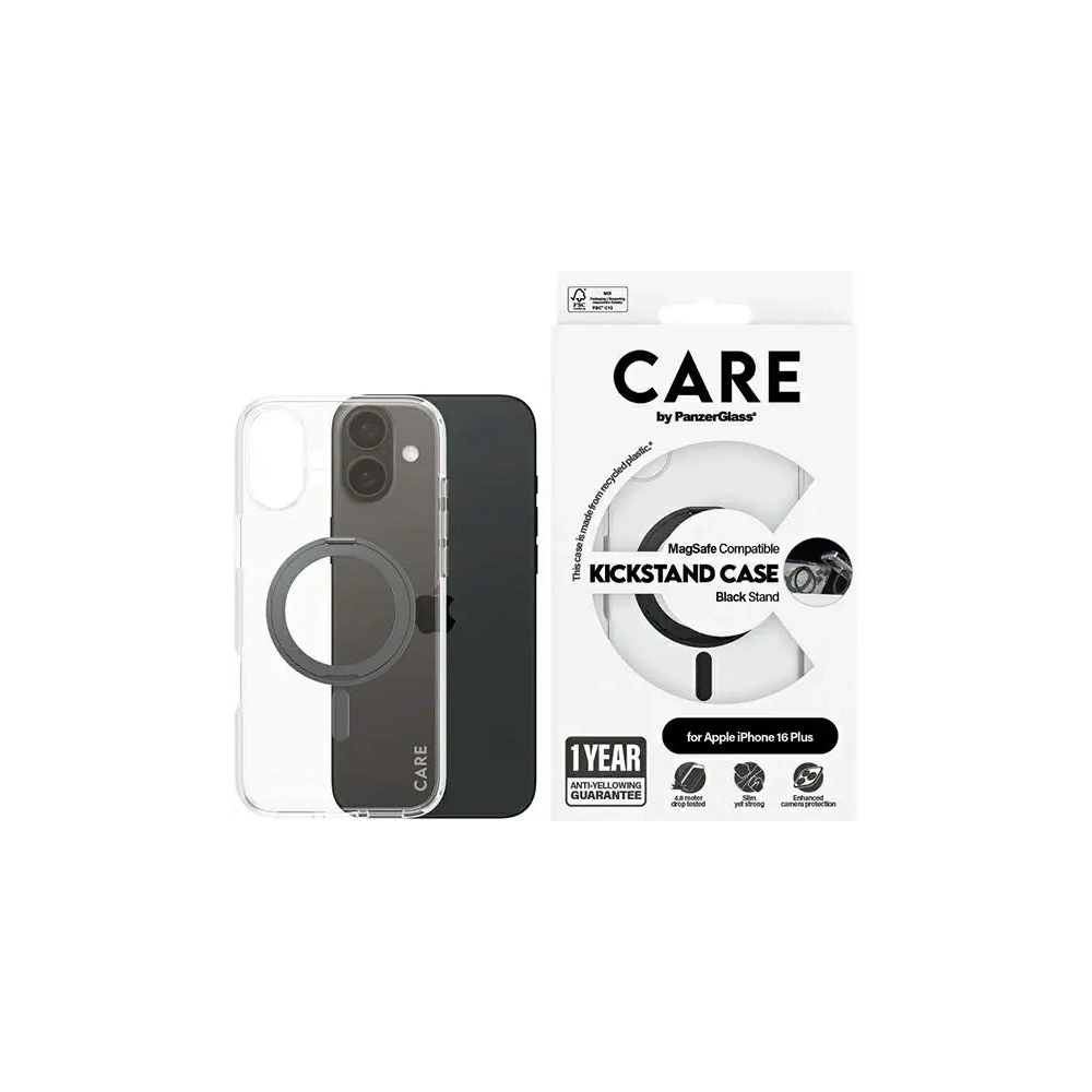 Hurtownia GSM - CARE by PanzerGlass Funkciós állványtok Apple iPhone 16 Plus MagSafe fekete - PZG711 - {ean13} - Hurt