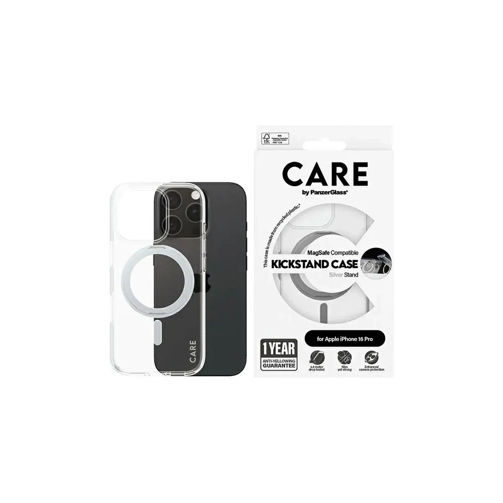 Hurtownia GSM - CARE de PanzerGlass Capac cu suport pentru Apple iPhone 16 Pro MagSafe argintiu - PZG712 - {ean13} - Hurt