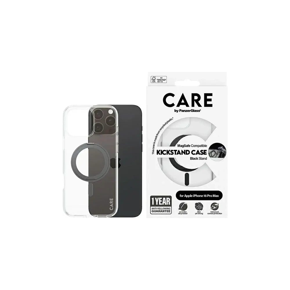 Hurtownia GSM - CARE by PanzerGlass Funkciós állványtok Apple iPhone 16 Pro Max MagSafe fekete - PZG713 - {ean13} - Hurt
