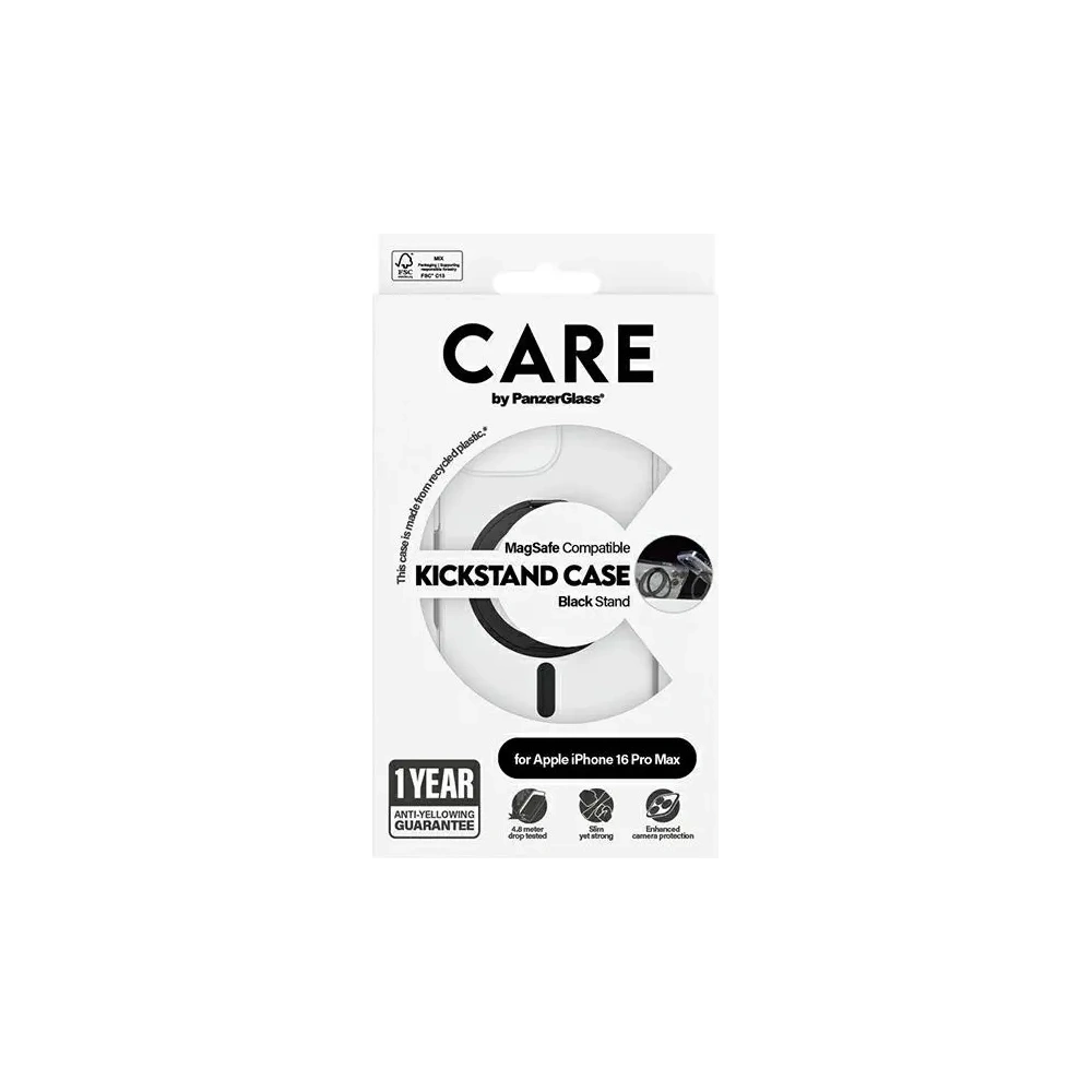 Hurtownia GSM - CARE by PanzerGlass Funkciós állványtok Apple iPhone 16 Pro Max MagSafe fekete - PZG713 - {ean13} - Hurt