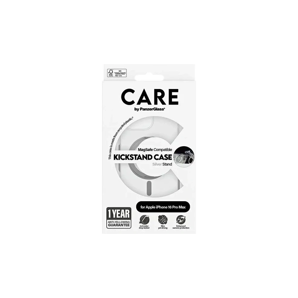 Hurtownia GSM - Etui CARE by PanzerGlass Feature Kickstand Case Apple iPhone 16 Pro Max MagSafe srebrny/silver - PZG714 - {ean13} - Hurt