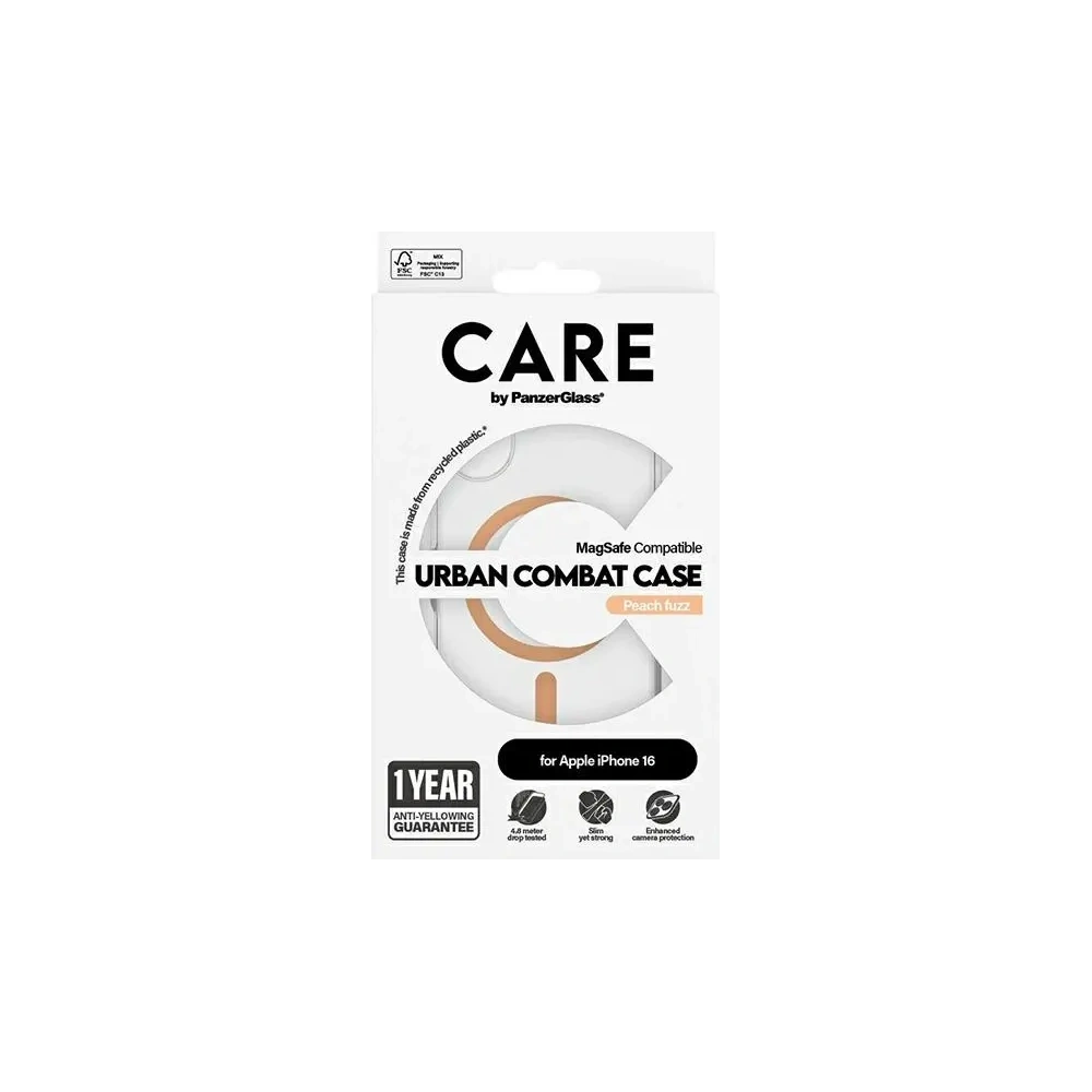 Hurtownia GSM - Etui CARE by PanzerGlass Flagship Case Apple iPhone 16 MagSafe brzoskwiniowy/peachy - PZG717 - {ean13} - Hurt