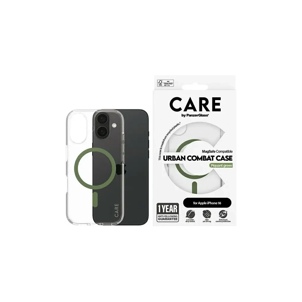 Hurtownia GSM - Etui CARE by PanzerGlass Flagship Case Apple iPhone 16 MagSafe zielony/green - PZG719 - {ean13} - Hurt