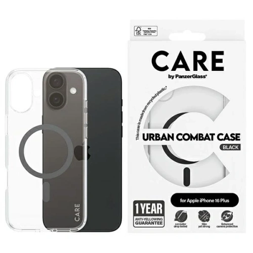 Etui CARE by PanzerGlass Flagship Case Apple iPhone 16 Plus MagSafe czarny/black