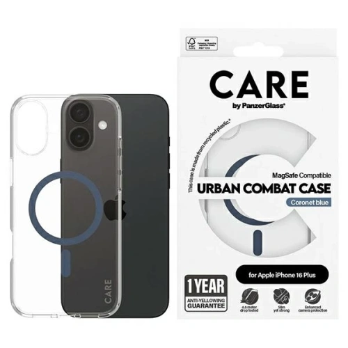 Etui CARE by PanzerGlass Flagship Case Apple iPhone 16 Plus MagSafe niebieski/blue