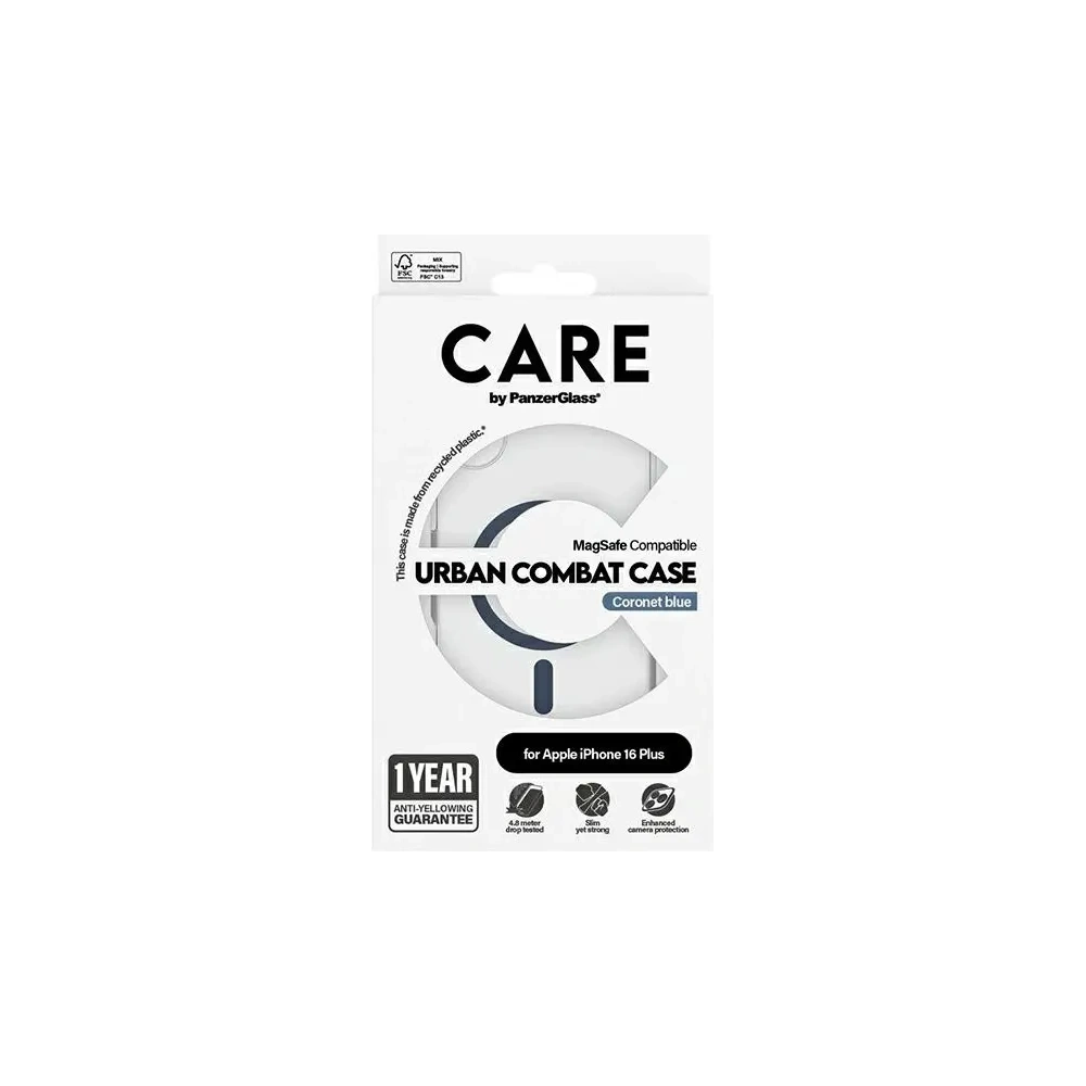 Hurtownia GSM - CARE od PanzerGlass vlajková loď pouzdro Apple iPhone 16 Plus MagSafe modré - PZG722 - {ean13} - Hurt