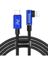 Kabel kątowy USB-C do Lightning PD Baseus MVP Elbow, 18W, 1m (niebieski)