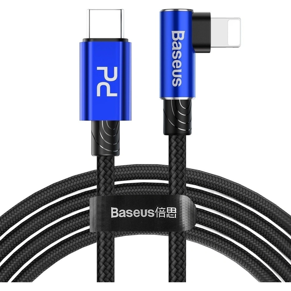 Hurtownia GSM - Kabel kątowy USB-C do Lightning PD Baseus MVP Elbow, 18W, 1m (niebieski) - BSU1054BLU - {ean13} - Hurt