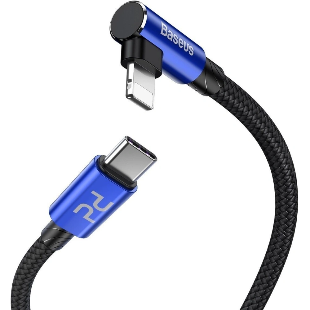 Wholesale Baseus MVP Elbow Type-C to iP Cable PD 18W 1m Blue - BSU1054BLU - {ean13} - Hurt