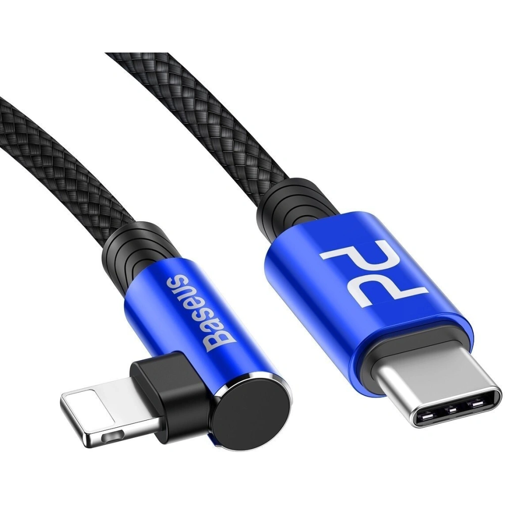 Hurtownia GSM - Kabel kątowy USB-C do Lightning PD Baseus MVP Elbow, 18W, 1m (niebieski) - BSU1054BLU - {ean13} - Hurt