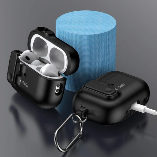 Etui Tech-Protect Slim Hook Apple Airpods Pro 1 / 2 Black