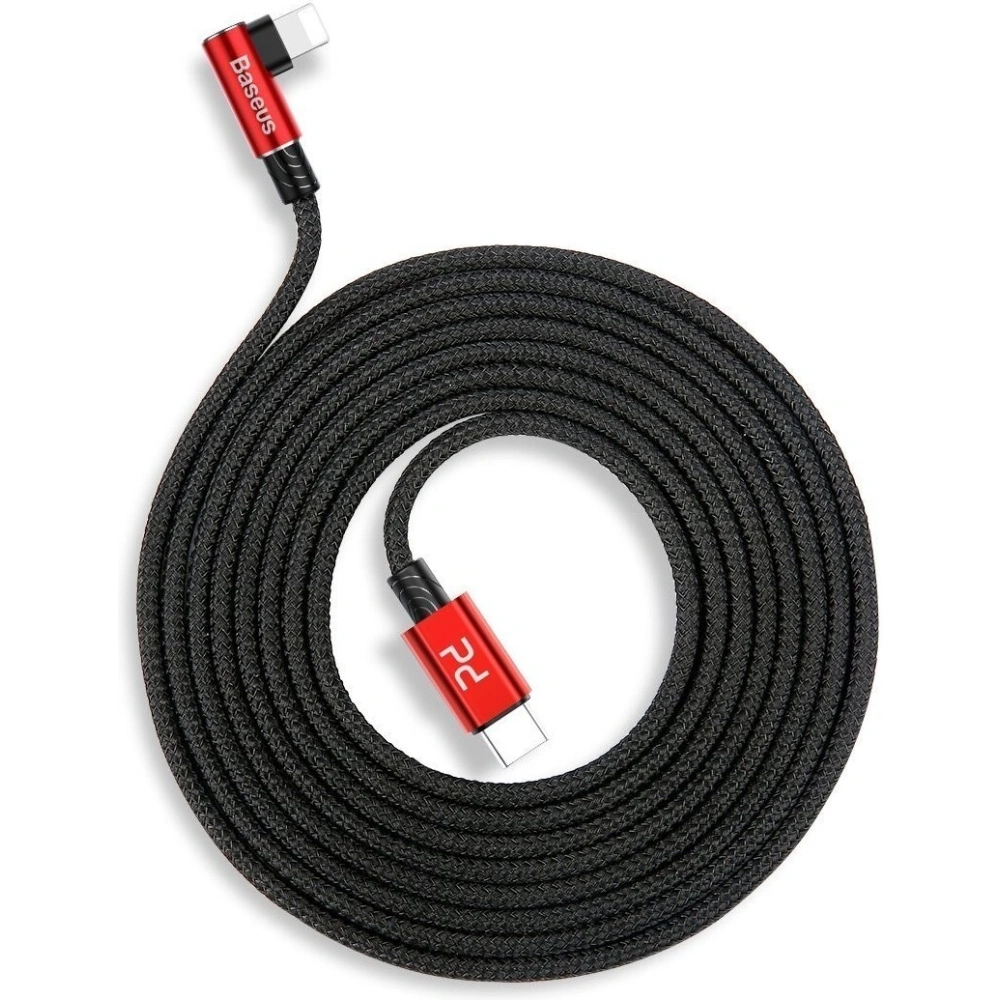 Hurtownia GSM - Cablu unghiular USB-C la Lightning PD Baseus MVP Elbow, 18W, 2m (roșu) - BSU1056RED - {ean13} - Hurt