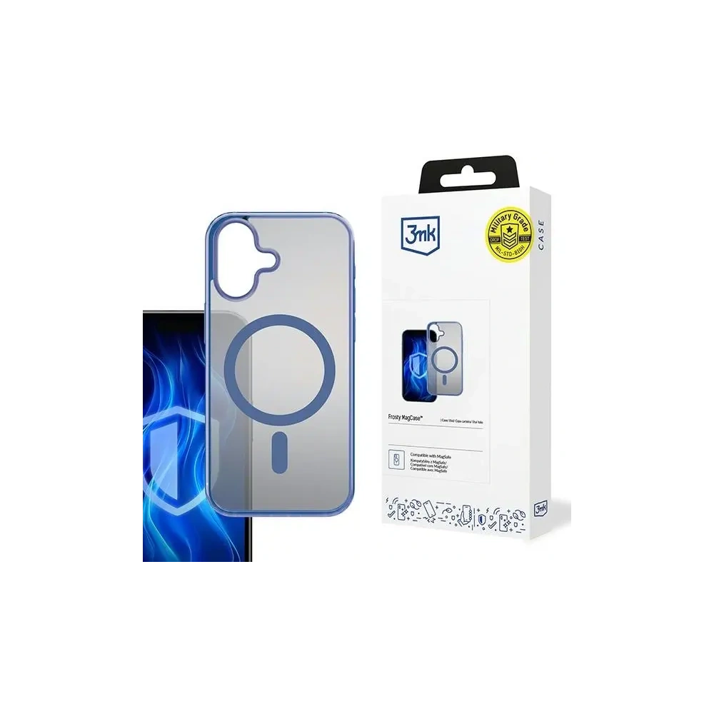 Hurtownia GSM - 3MK Frosty MagCase Apple iPhone 16 kék - 3MK15601 - {ean13} - Hurt