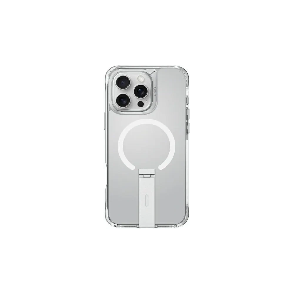 Hurtownia GSM - UNIQ Eleva s vertikálním stojanem Apple iPhone 16 Pro průhledný - UNIQ1352 - {ean13} - Hurt