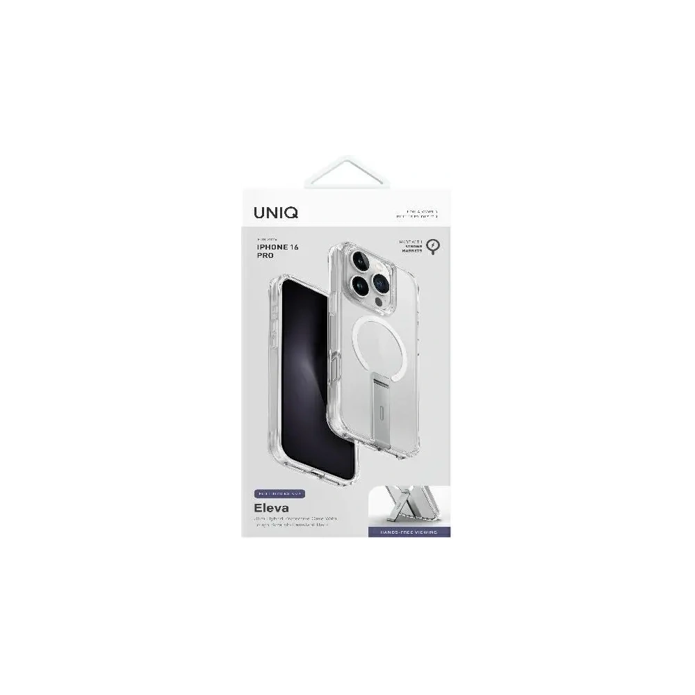 Hurtownia GSM - UNIQ Eleva s vertikálním stojanem Apple iPhone 16 Pro průhledný - UNIQ1352 - {ean13} - Hurt