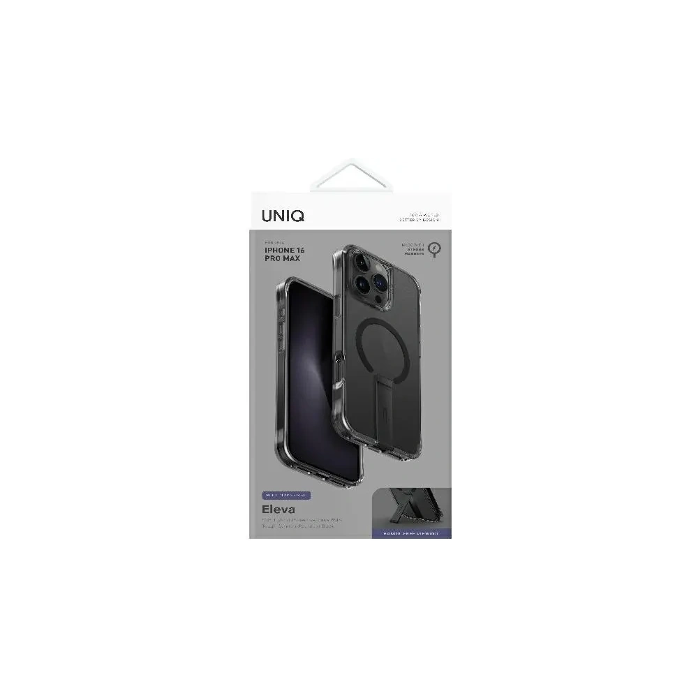 Hurtownia GSM - Etui UNIQ Eleva with Vertica Stand Apple iPhone 16 Pro Max czarny/carbon black - UNIQ1353 - {ean13} - Hurt