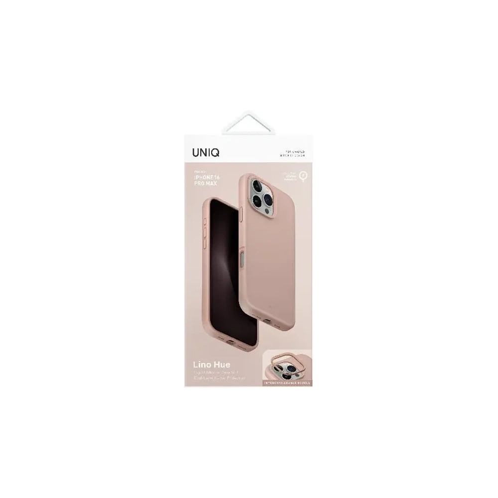 Hurtownia GSM - Etui UNIQ Lino Hue Apple iPhone 16 Pro Max Magclick Charging różowy/blush pink - UNIQ1359 - {ean13} - Hurt