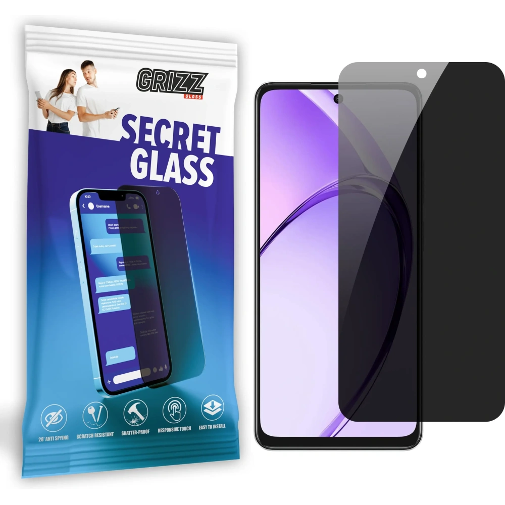 Matowe szkło prywatyzujące GrizzGlass SecretGlass do Oppo A3x 4G