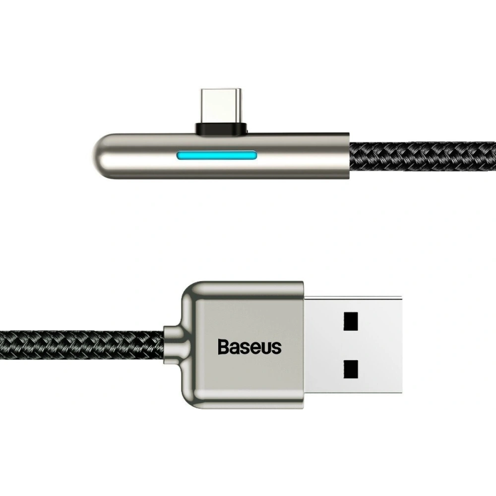 Wholesale Baseus Iridescent Lamp HW flash charge Mobile Game USB For Type-C 40W 1m Black - BSU1071BLK - {ean13} - Hurt