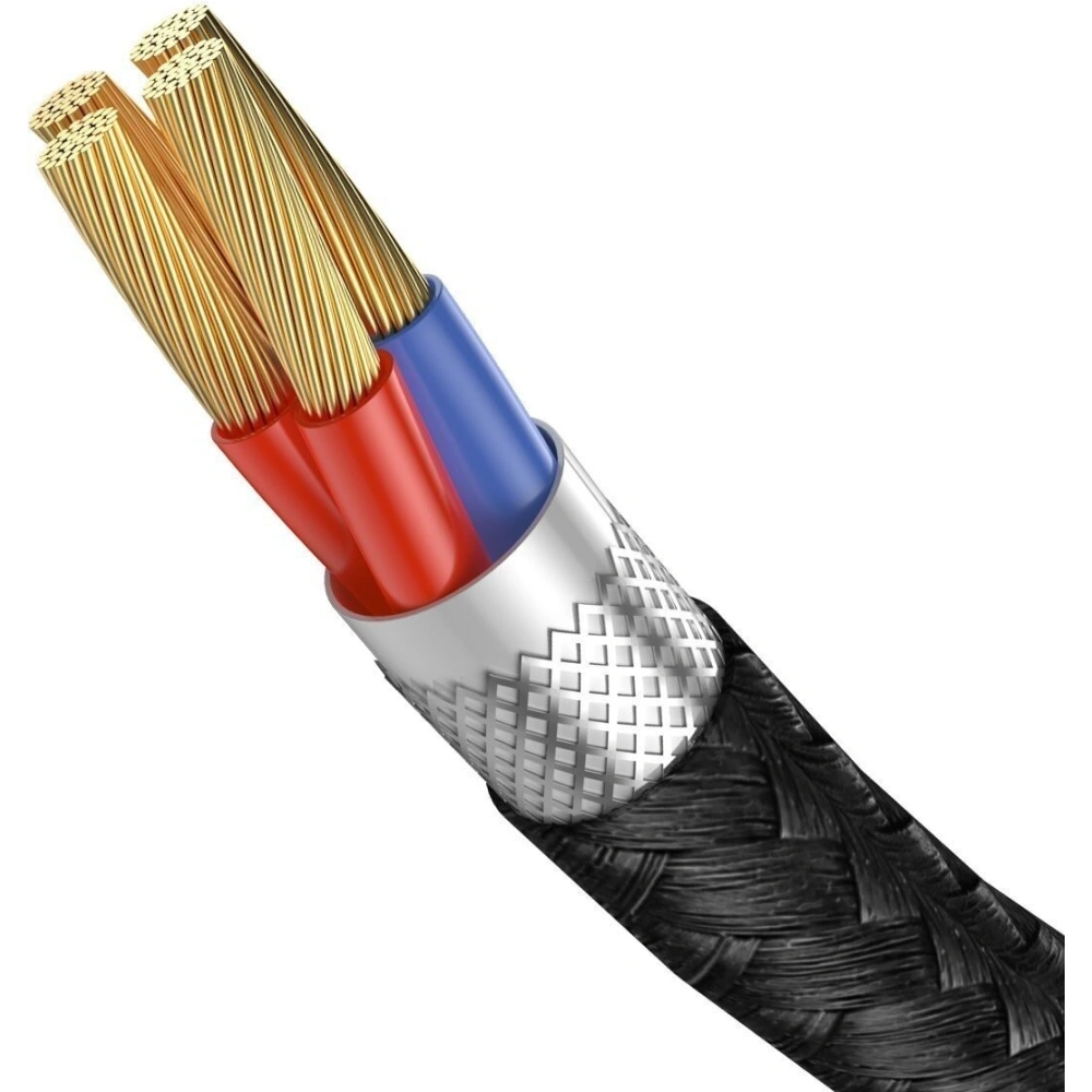 Hurtownia GSM - Kabel kątowy płaski USB-C Baseus Iridescent, Huawei SuperCharge, 40W, 2m (czarny) - BSU1074BLK - {ean13} - Hurt