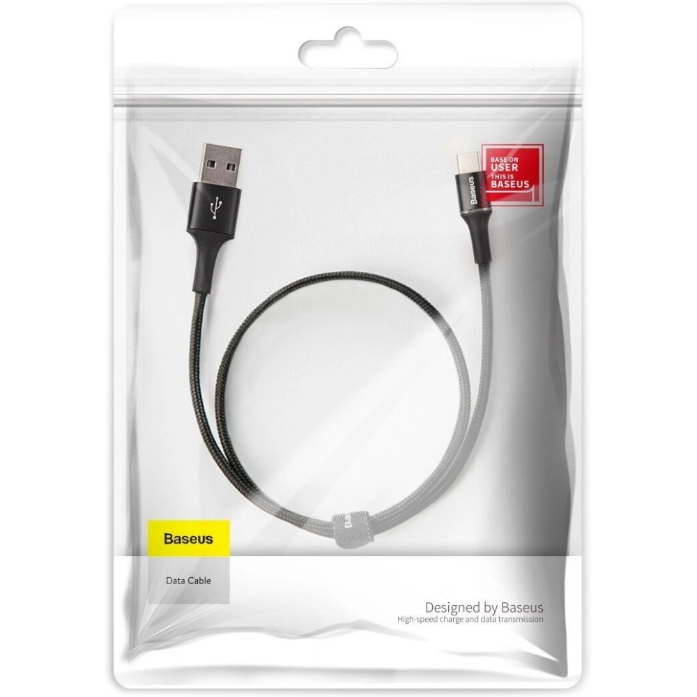 Wholesale Baseus halo data cable USB For Type-C 3A 0.25m Black - BSU1076BLK - {ean13} - Hurt