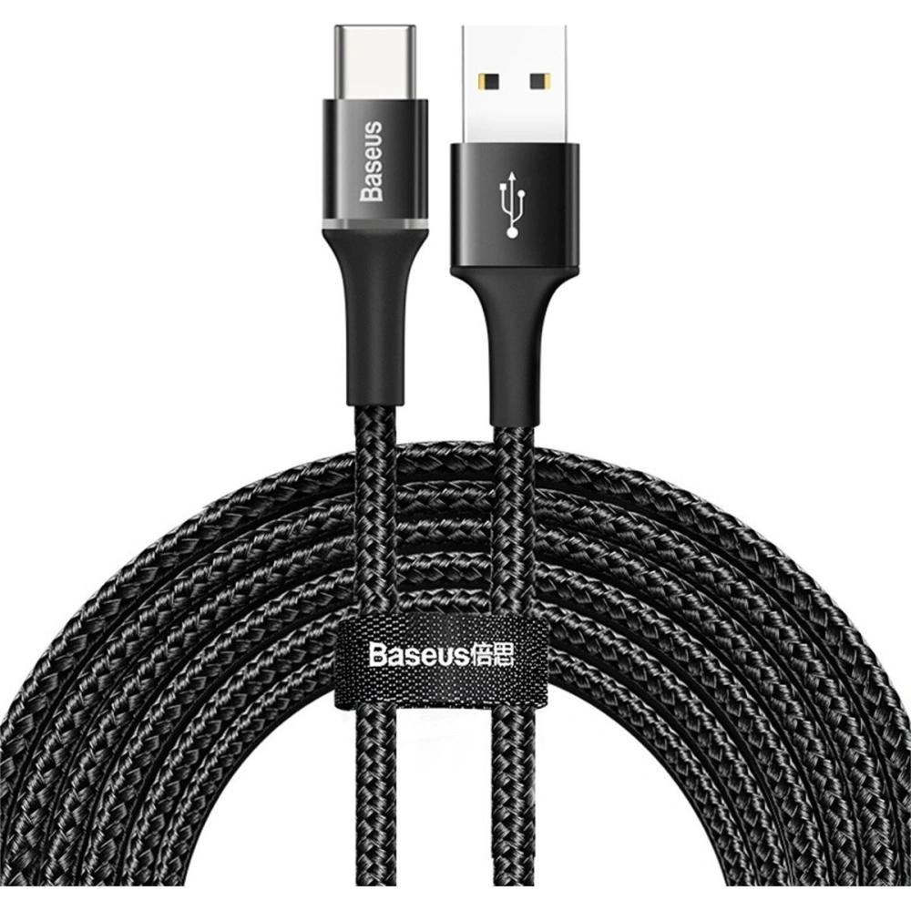 Wholesale Baseus halo data cable USB For Type-C 2A 3m Black - BSU1078BLK - {ean13} - Hurt