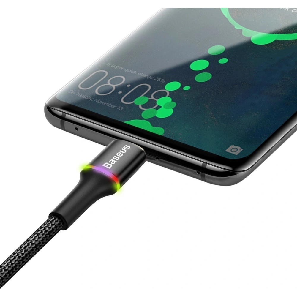 Wholesale Baseus halo data cable USB For Type-C 2A 3m Black - BSU1078BLK - {ean13} - Hurt
