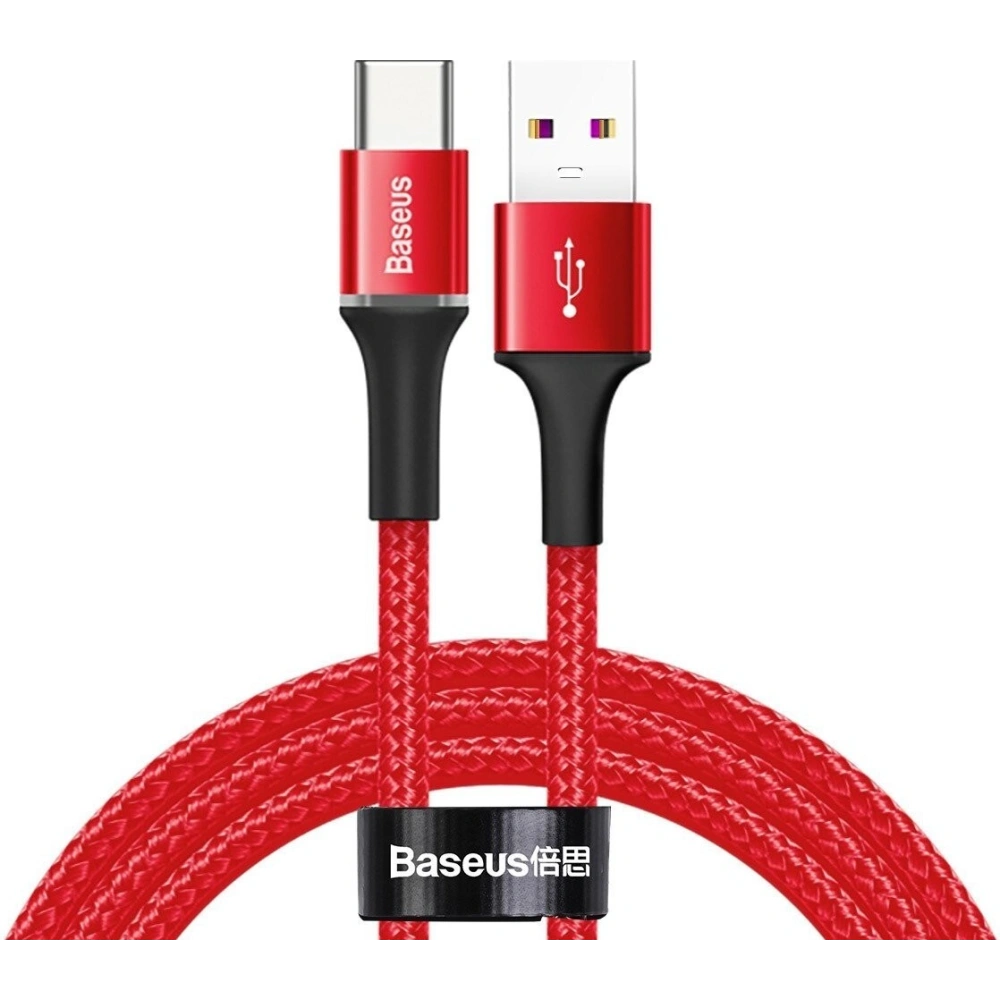 Hurtownia GSM - Kabel USB-C z podświetleniem LED Baseus Halo do Huawei SuperCharge, 5A, 1m, 40W (czerwony) - BSU1079RED - {ean13} - Hurt