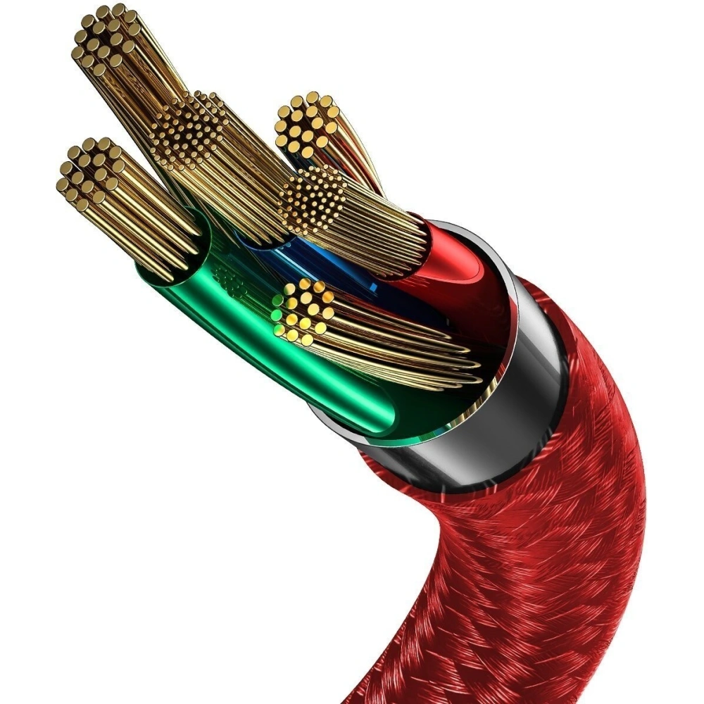 Hurtownia GSM - Kabel USB-C z podświetleniem LED Baseus Halo do Huawei SuperCharge, 5A, 1m, 40W (czerwony) - BSU1079RED - {ean13} - Hurt