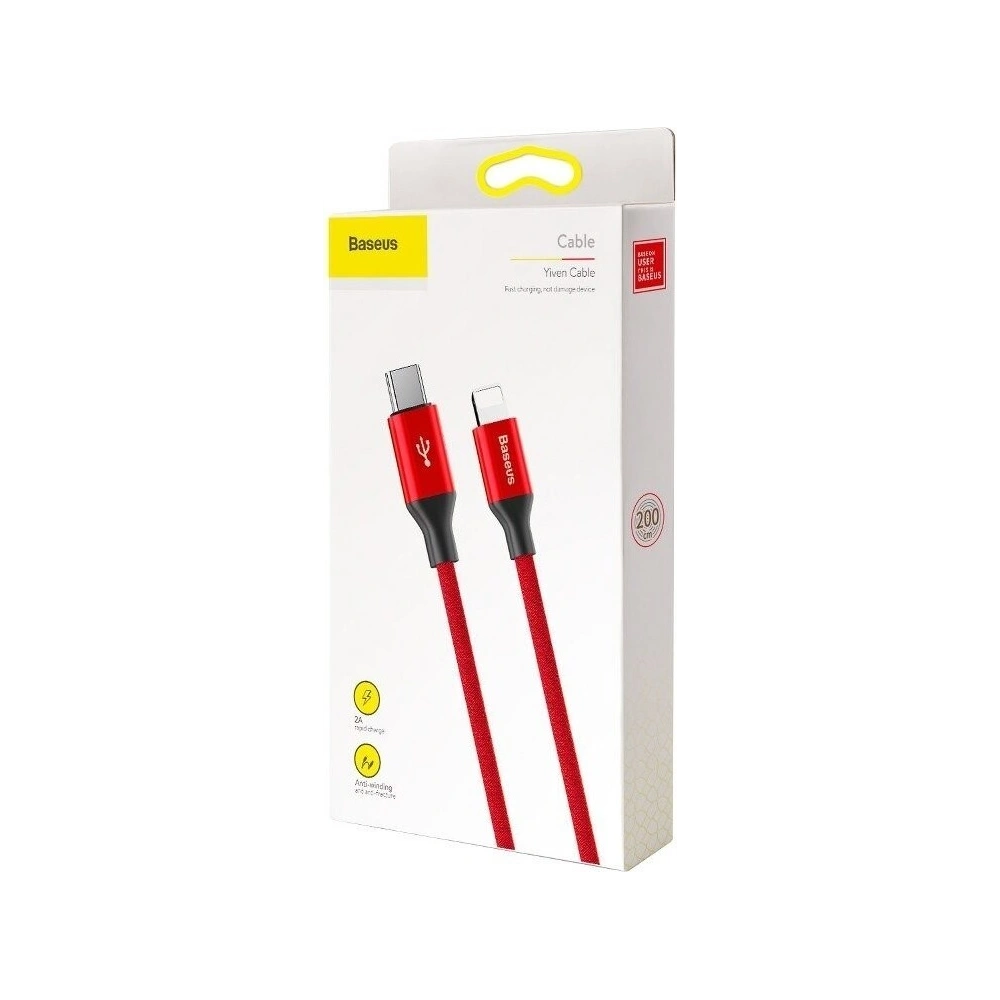 Hurtownia GSM - Kabel USB-C do Lightning PD Baseus Yiven, 2A, 2m (czerwony) - BSU1087RED - {ean13} - Hurt