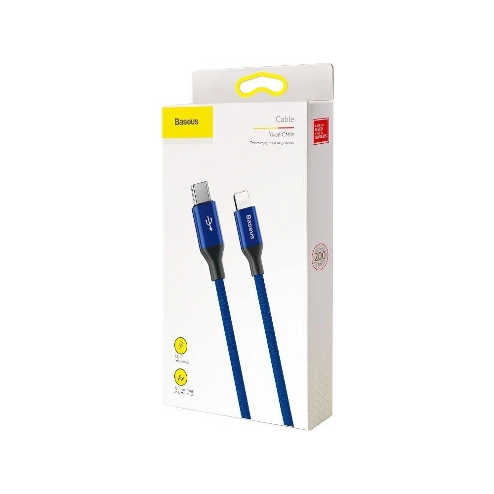 Hurtownia GSM - Kabel USB-C do Lightning PD Baseus Yiven, 2A, 2m (niebieski) - BSU1088BLU - {ean13} - Hurt