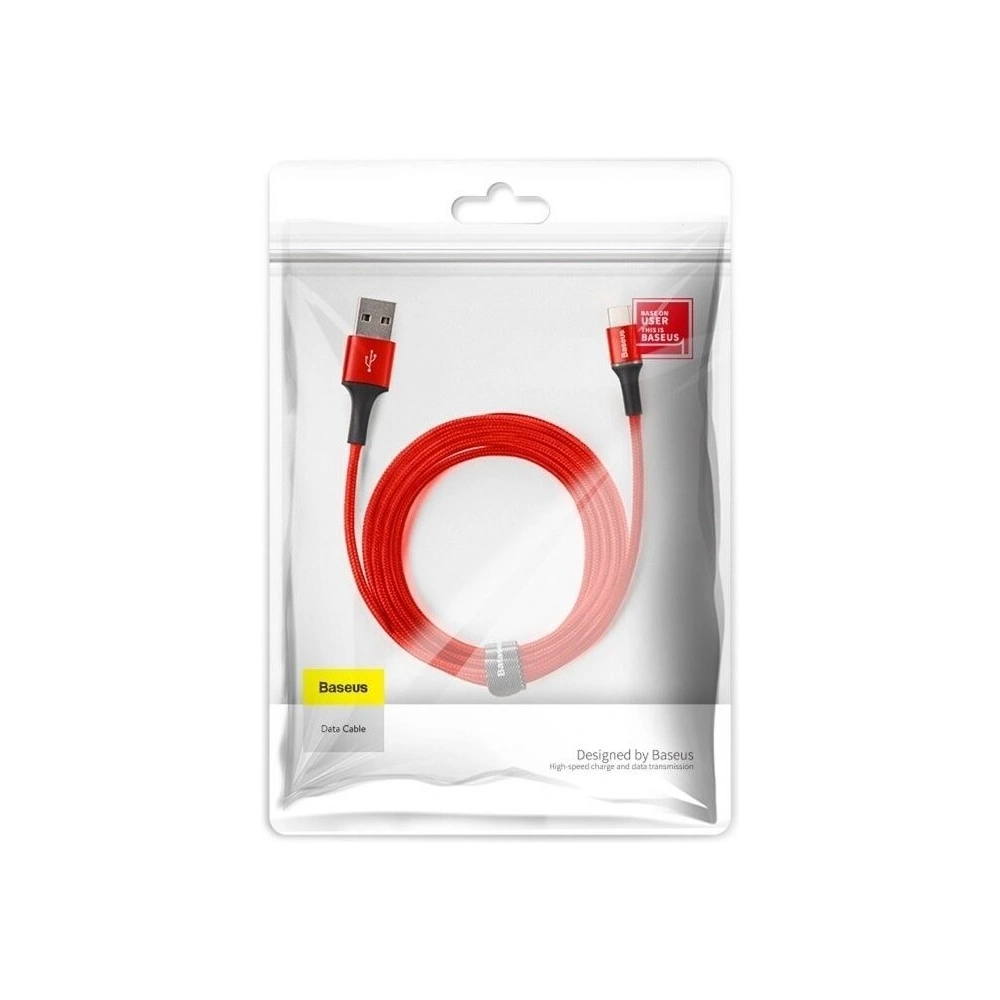 Hurtownia GSM - Kabel USB-C z podświetleniem LED Baseus Halo 3m 2A (czerwony) - BSU1091RED - {ean13} - Hurt