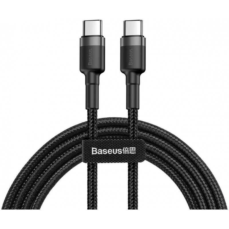 Baseus Distributor - 6953156285231 - BSU1093BLKGRY - Baseus Cafule PD2.0 60W flash charging USB For Type-C cable (20V 3A) 2m Gray+Black - B2B homescreen