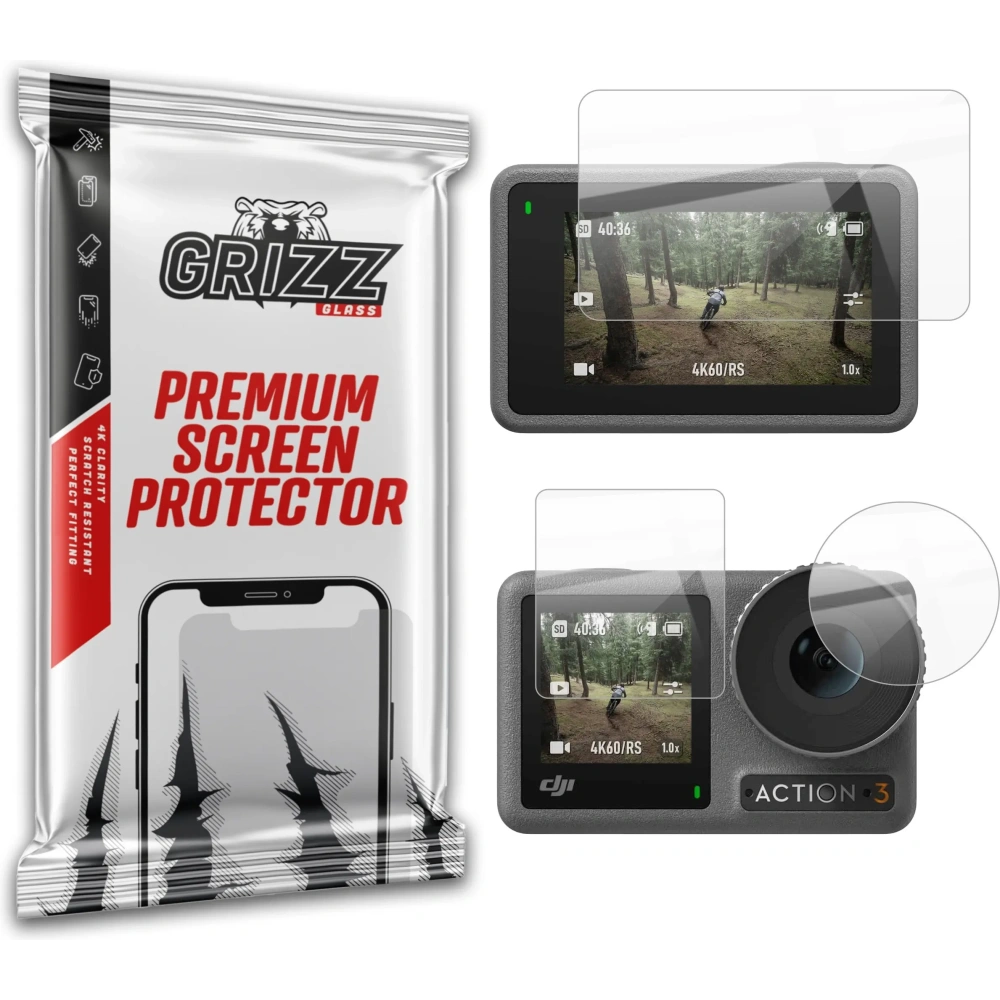 Hurtownia GSM - Szkło hybrydowe GrizzGlass HybridGlass do DJI Osmo Action 3 - GRZ11542 - {ean13} - Hurt