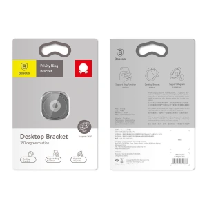 Uchwyt pierścień, ring holder Baseus Privity pentru telefon (argintiu)