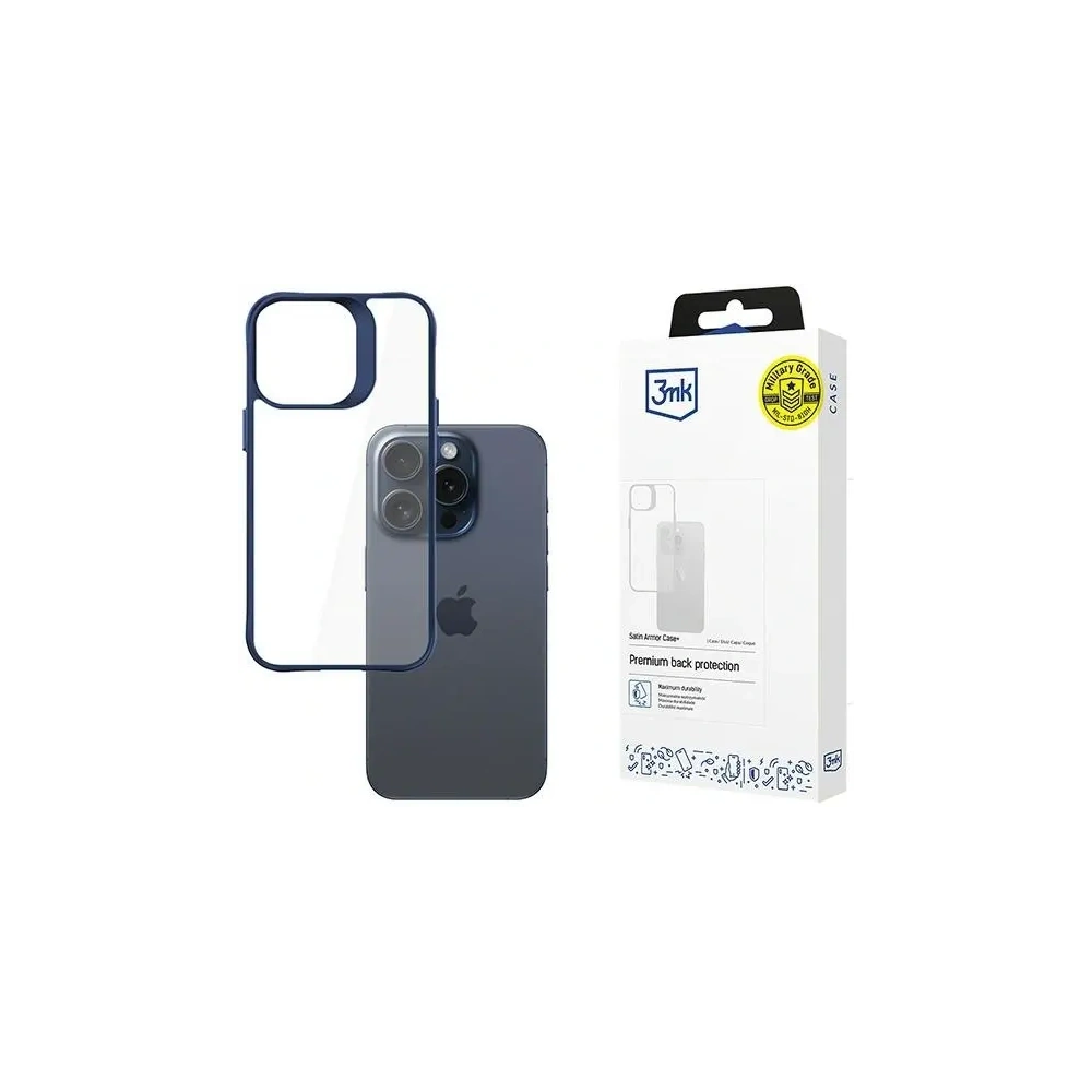 Hurtownia GSM - 3MK Satin Armor Case+ Apple iPhone 15 Pro Max blau - 3MK15637 - {ean13} - Hurt