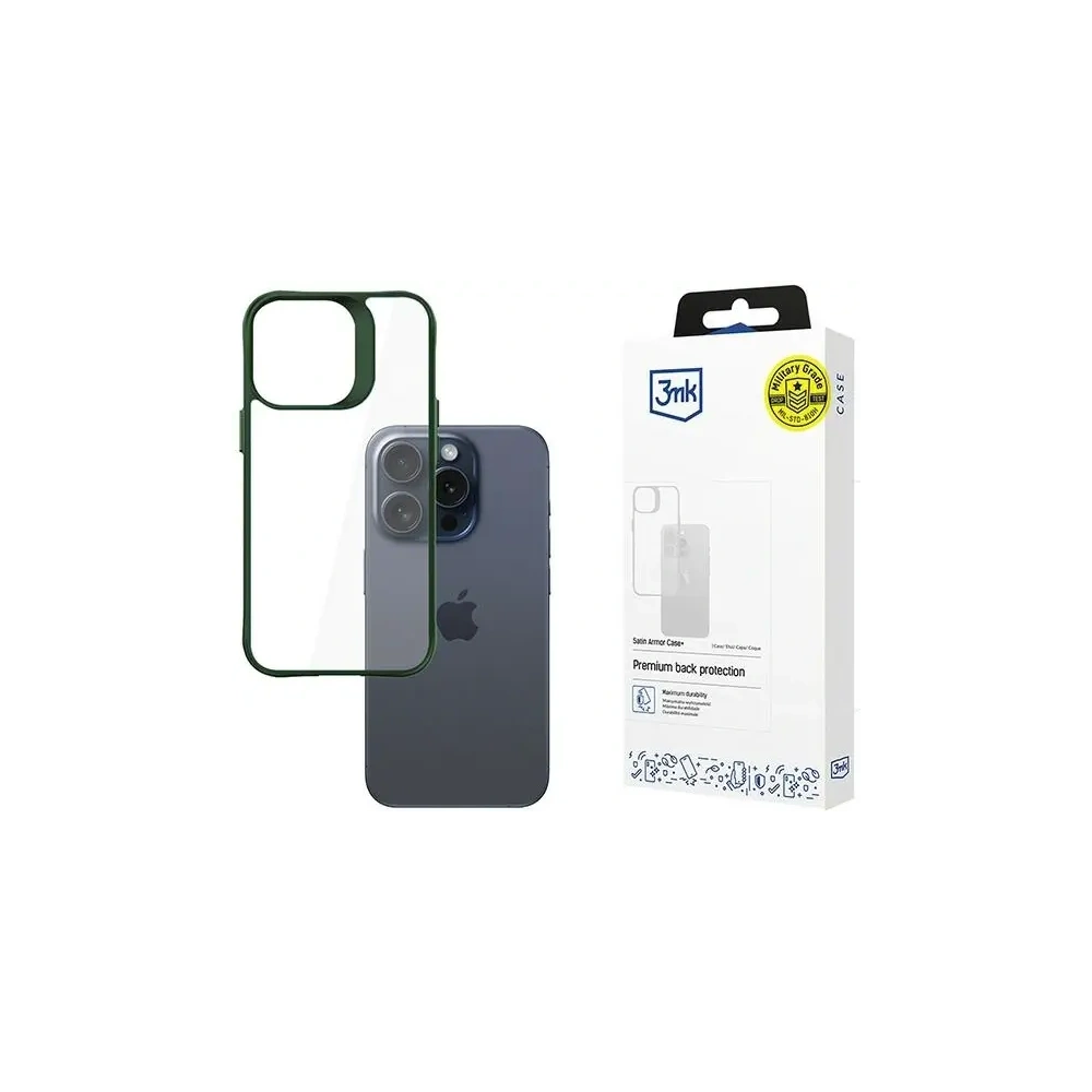 Wholesale 3MK Satin Armor Case+ Apple iPhone 15 Pro green - 3MK15641 - {ean13} - Hurt