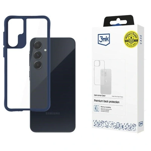 Etui 3MK Satin Armor Case+ Samsung Galaxy A55 5G niebieski/blue
