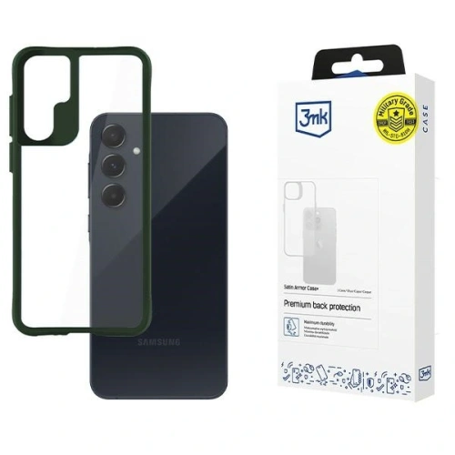 Etui 3MK Satin Armor Case+ Samsung Galaxy A55 5G zielony/green