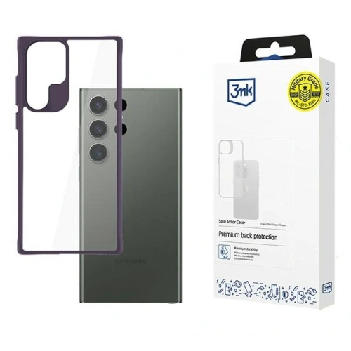 Etui 3MK Satin Armor Case+ Samsung Galaxy S24 Ultra fioletowy/purple