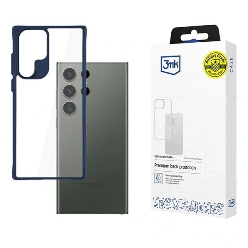Etui 3MK Satin Armor Case+ Samsung Galaxy S24 Ultra niebieski/blue