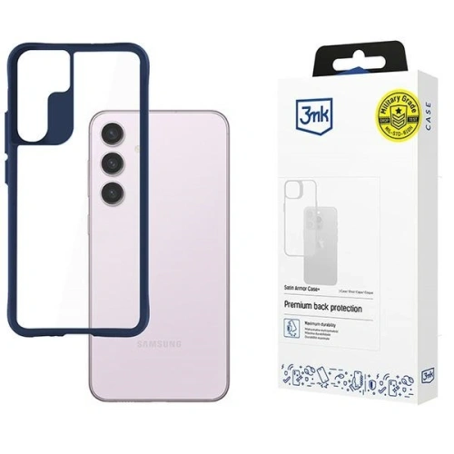 Etui 3MK Satin Armor Case+ Samsung Galaxy S24 niebieski/blue