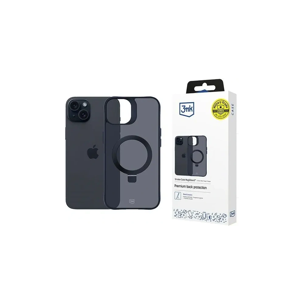 Hurtownia GSM - 3MK Carcasă de Fum Apple iPhone 15 Plus MagSafe & Suport - 3MK15671 - {ean13} - Hurt