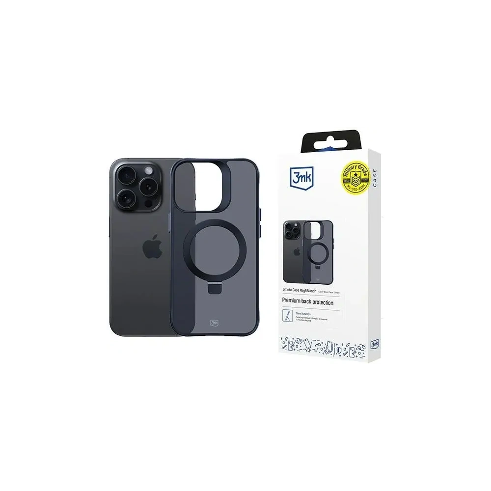Hurtownia GSM - 3MK Kouřový obal Apple iPhone 15 Pro Max MagSafe & stojan - 3MK15672 - {ean13} - Hurt
