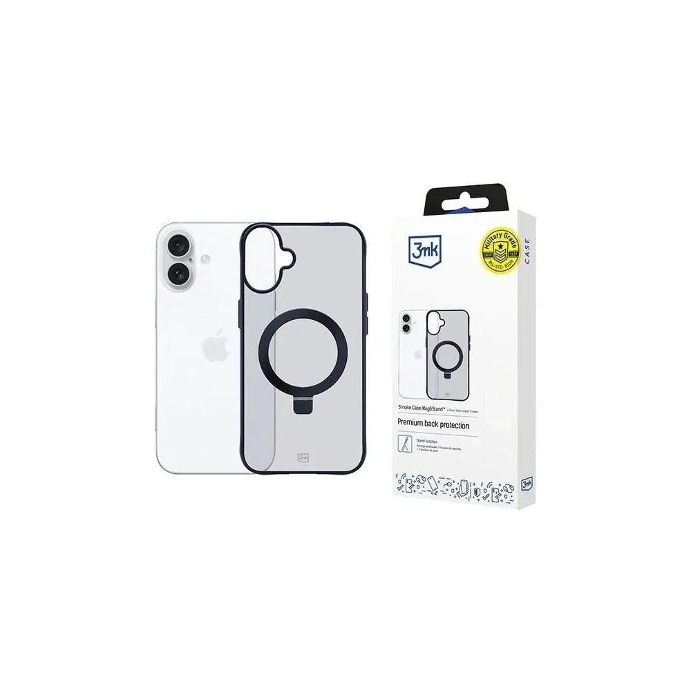 Hurtownia GSM - 3MK Kouřový kryt Apple iPhone 16 Plus MagSafe a stojánek - 3MK15675 - {ean13} - Hurt