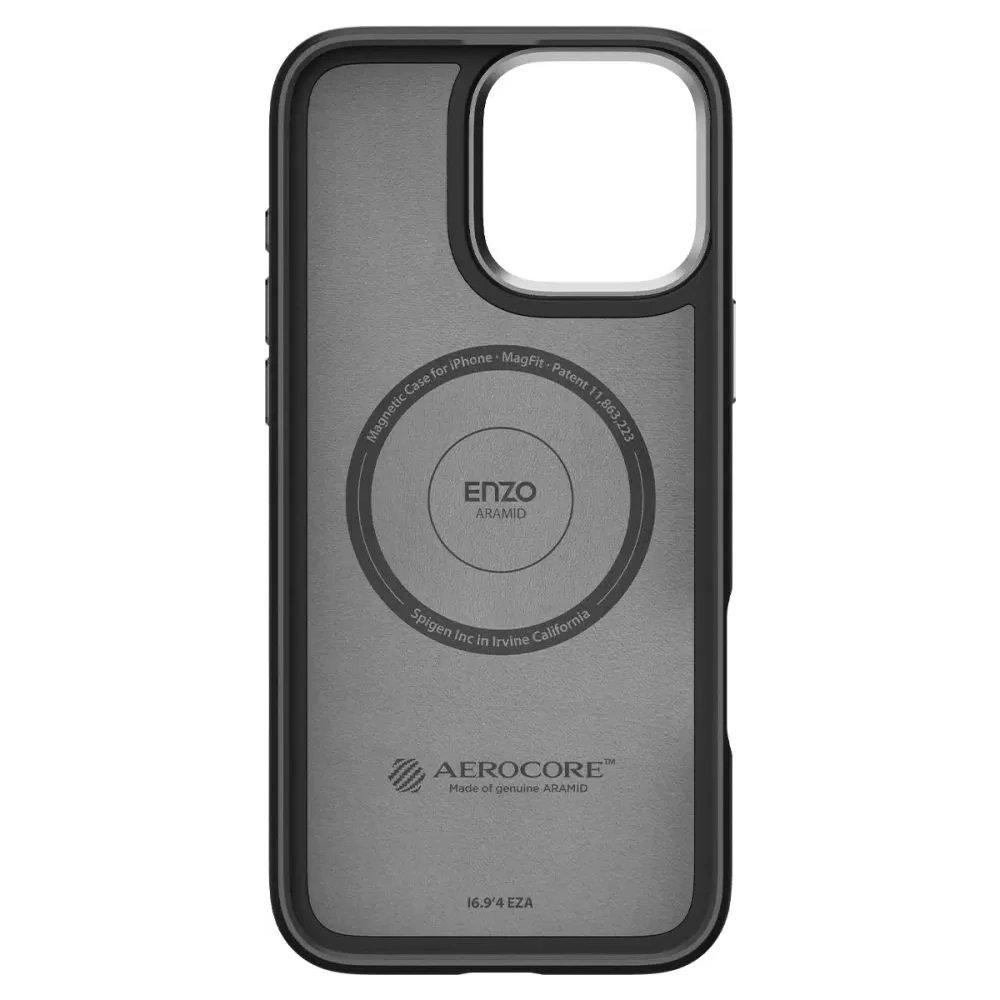 Hurtownia GSM - Etui Spigen Enzo Aramid Mag MagSafe Apple iPhone 16 Pro Max Černá/stříbrná - SPN16481 - {ean13} - Hurt