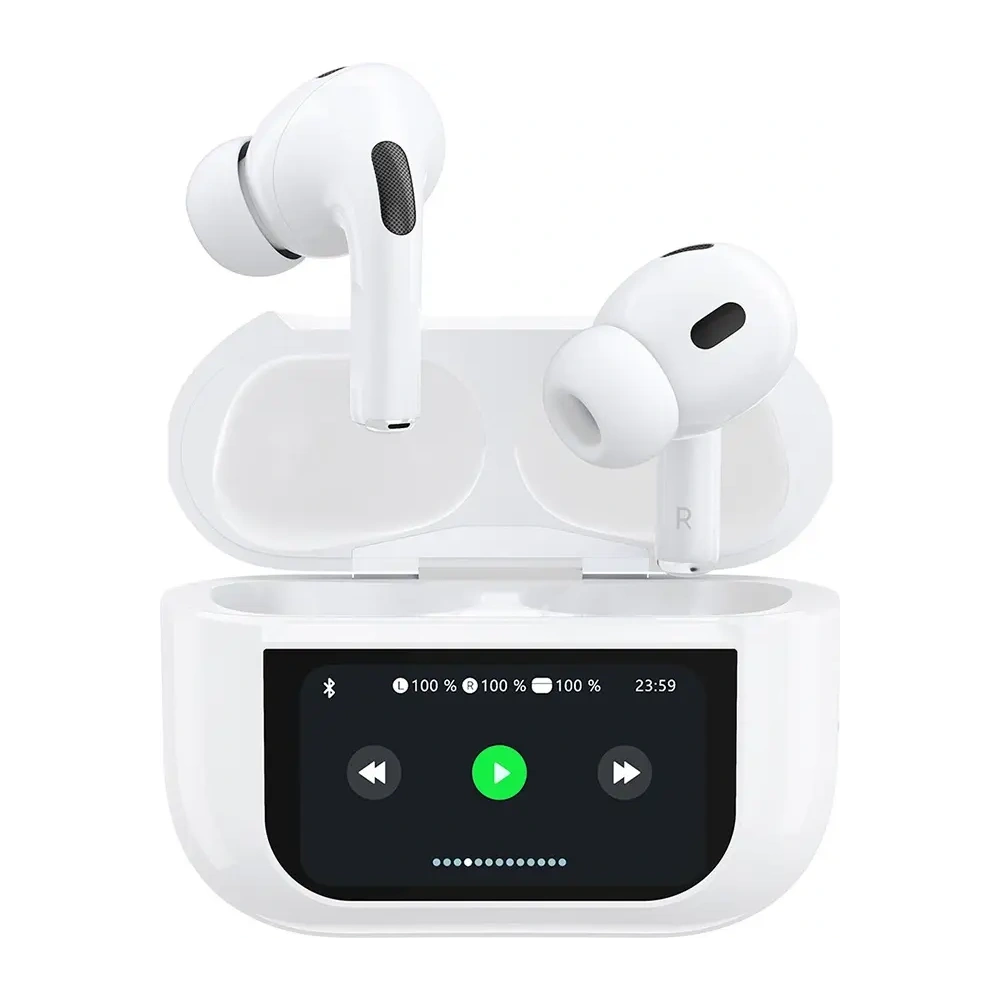 Wholesale TWS Dudao U19 Bluetooth 5.3 wireless in-ear headphones with LED display white - DDA351 - {ean13} - Hurt