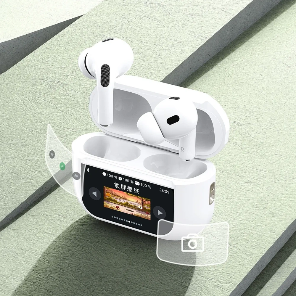 Hurtownia GSM - Bezdrátová sluchátka do uší TWS Dudao U19 Bluetooth 5.3 s LED displejem bílé - DDA351 - {ean13} - Hurt